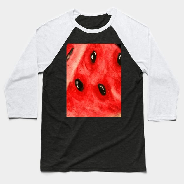 Watermelon watercolor design Baseball T-Shirt by Artistic_st